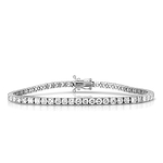 Round White Diamond Tennis Bracelet