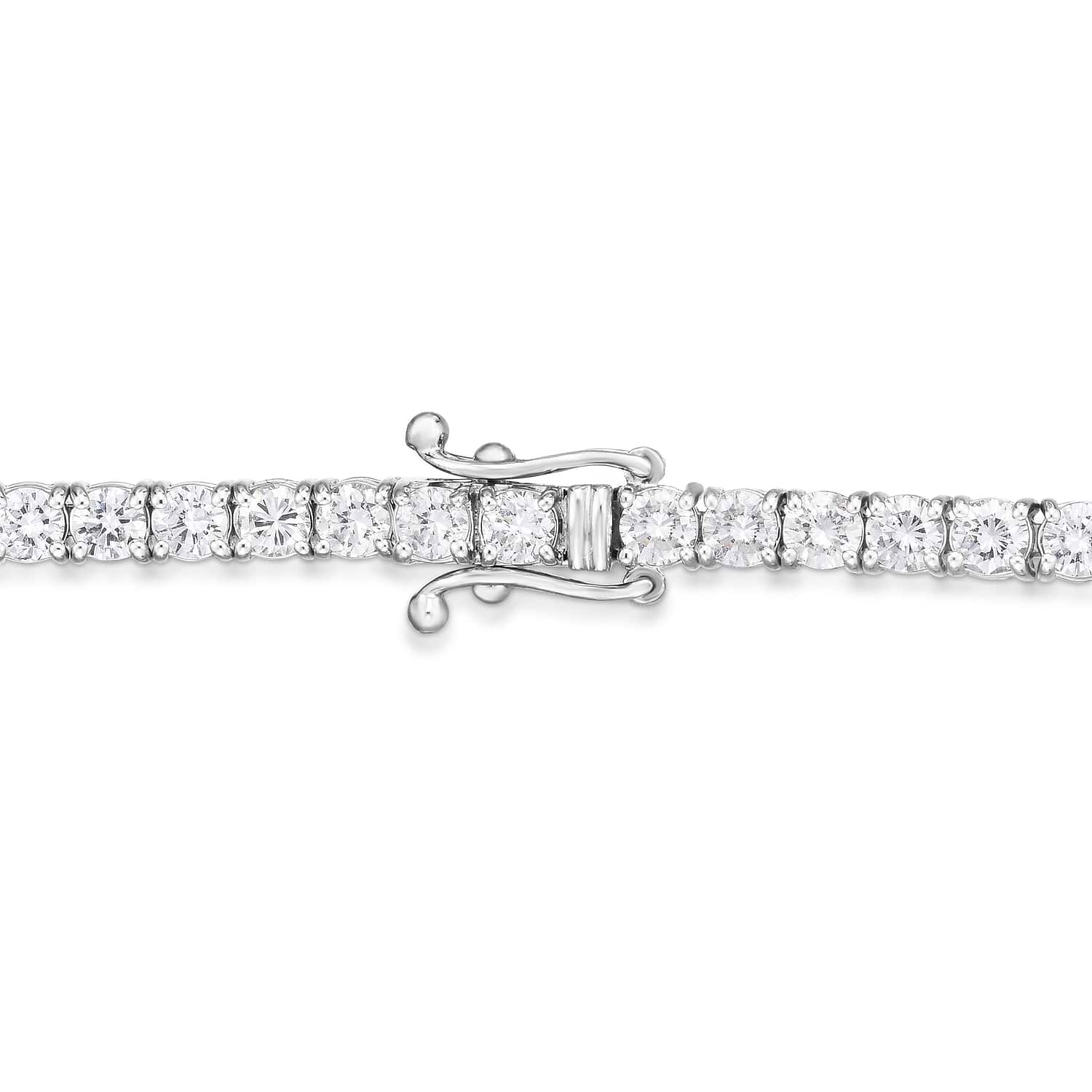 Round White Diamond Tennis Bracelet - 2