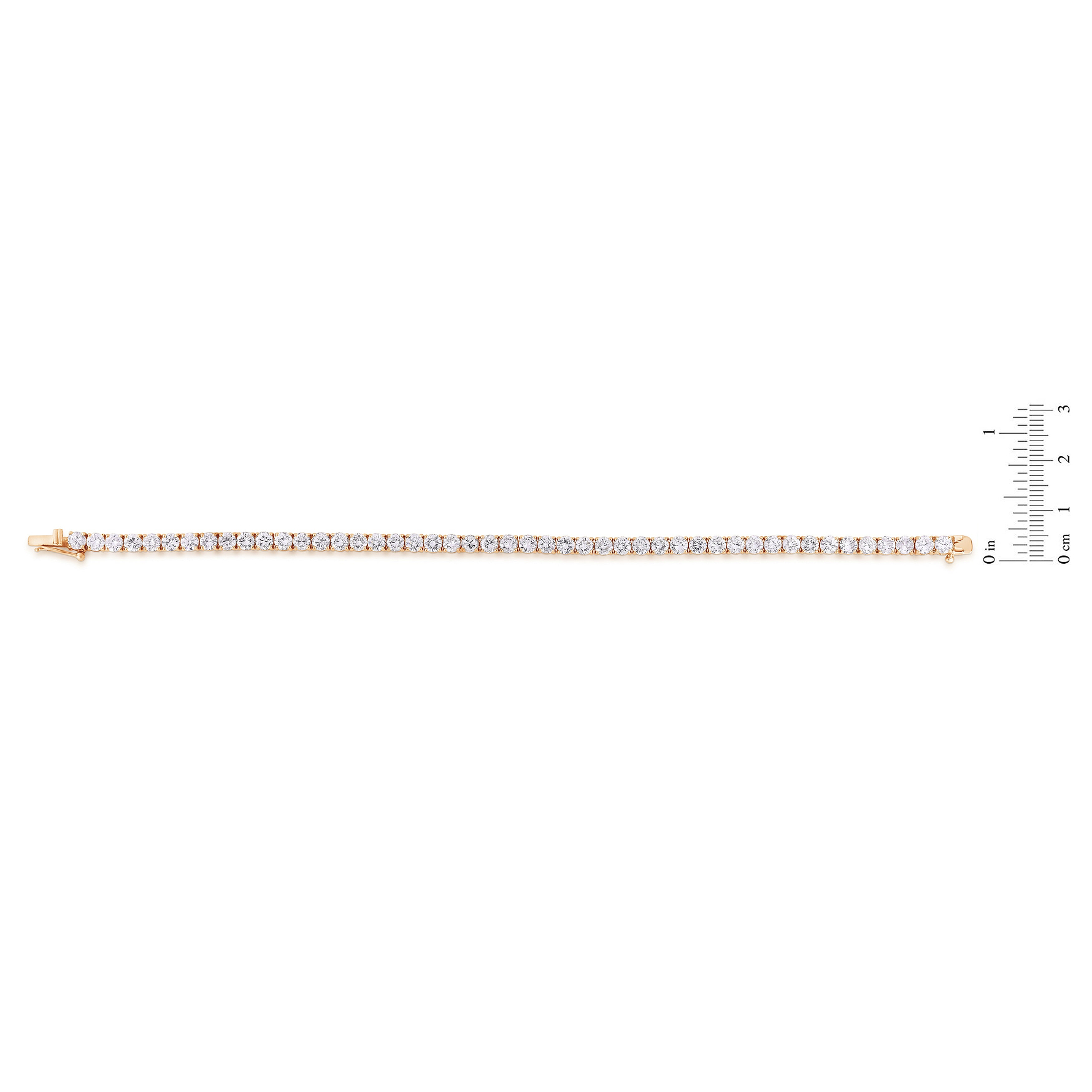 Round White Diamond Tennis Bracelet - 7