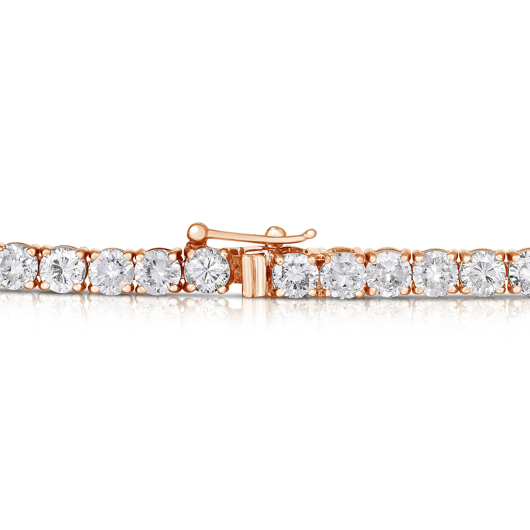 Round White Diamond Tennis Bracelet - 9