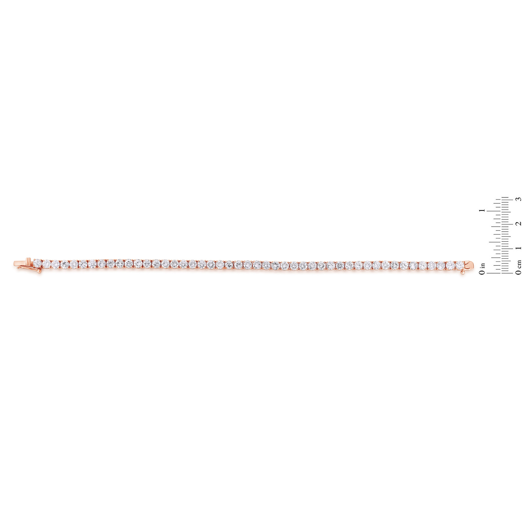 Round White Diamond Tennis Bracelet - 10
