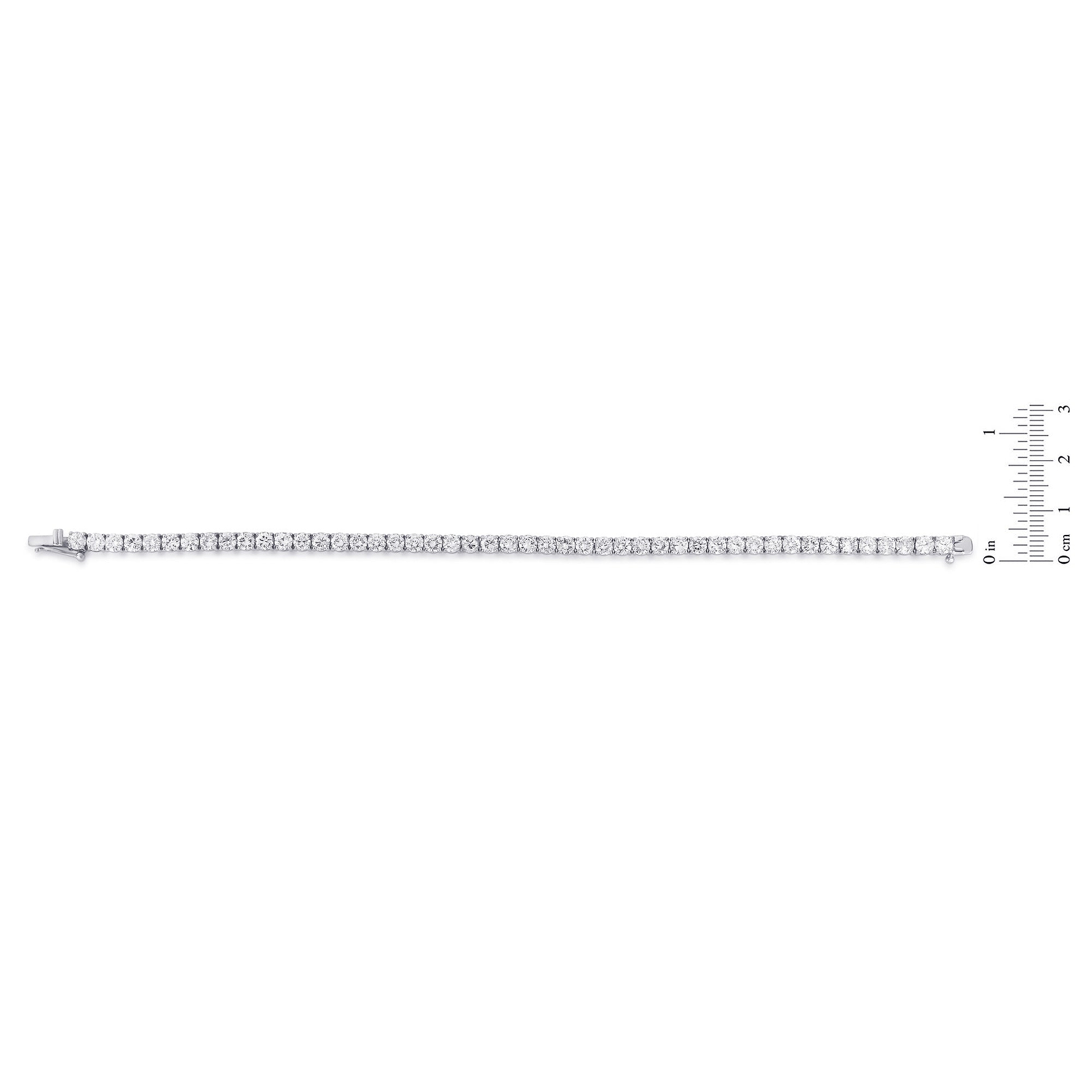 Round White Diamond Tennis Bracelet - 3