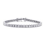 Round White Diamond Tennis Bracelet