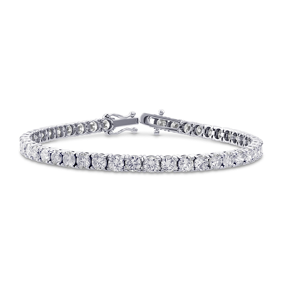 Round White Diamond Tennis Bracelet