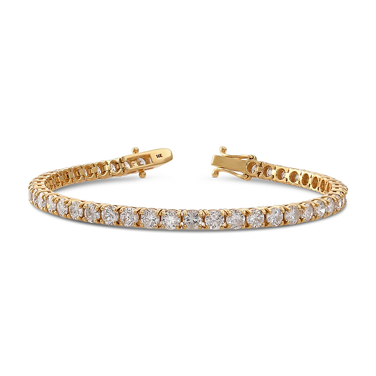 Round White Diamond Tennis Bracelet