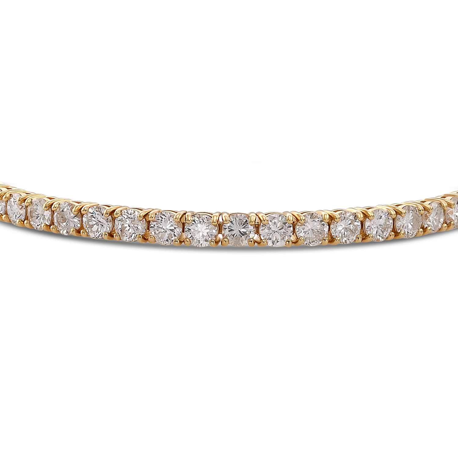 Round White Diamond Tennis Bracelet - 2