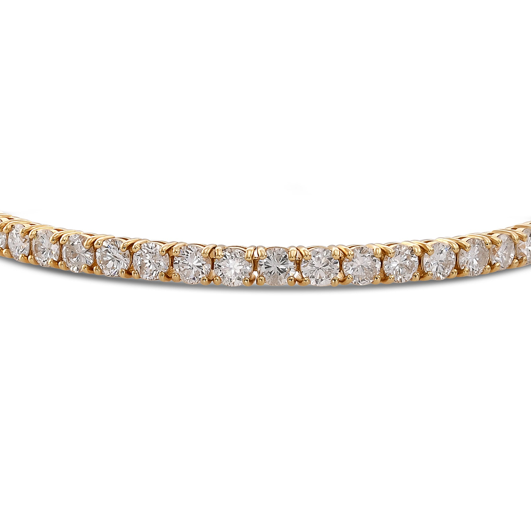 Round White Diamond Tennis Bracelet - 2