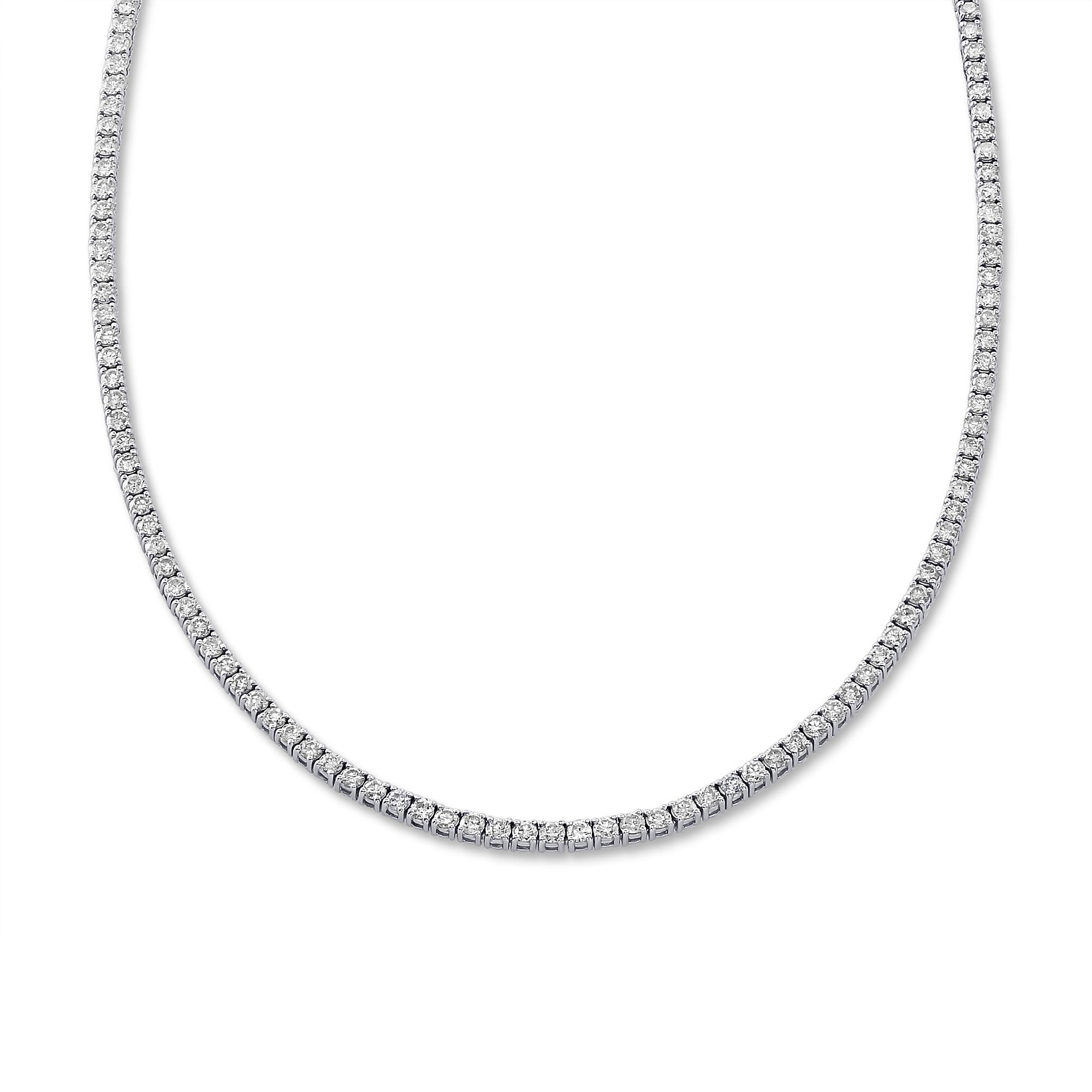 White Diamond Tennis Necklace