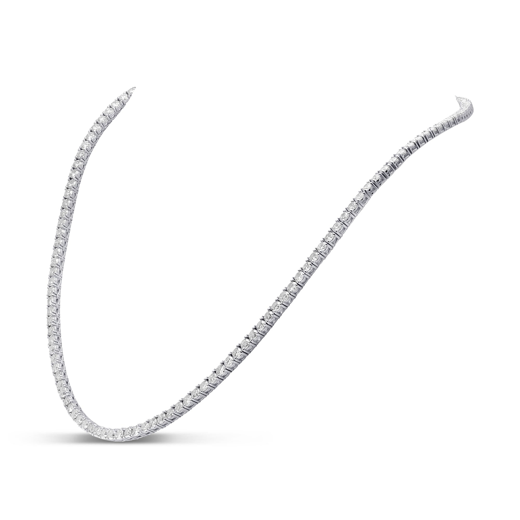 White Diamond Tennis Necklace - 4