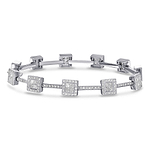 White Diamond Pave Bracelet