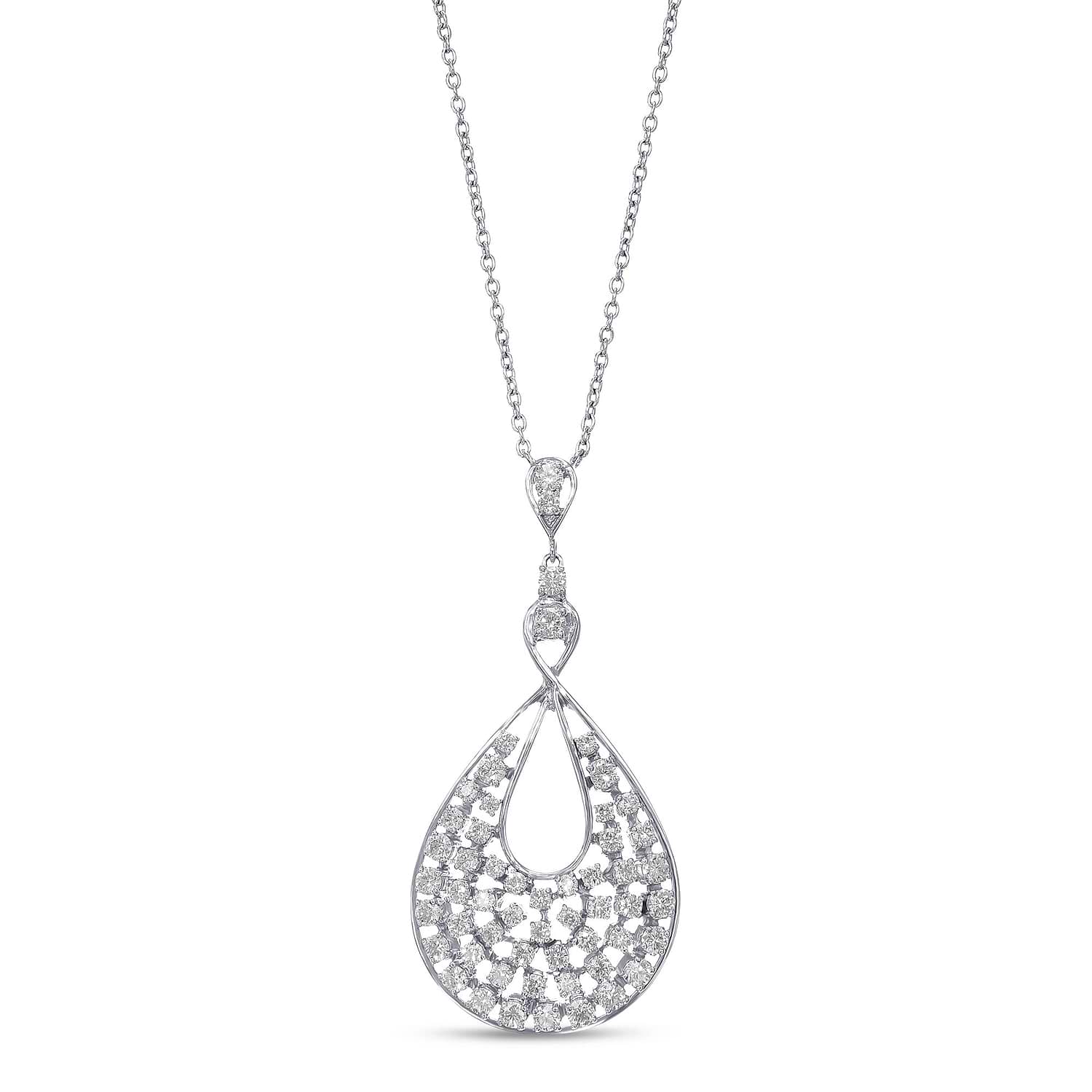 White Diamond Pave Couture Pendant
