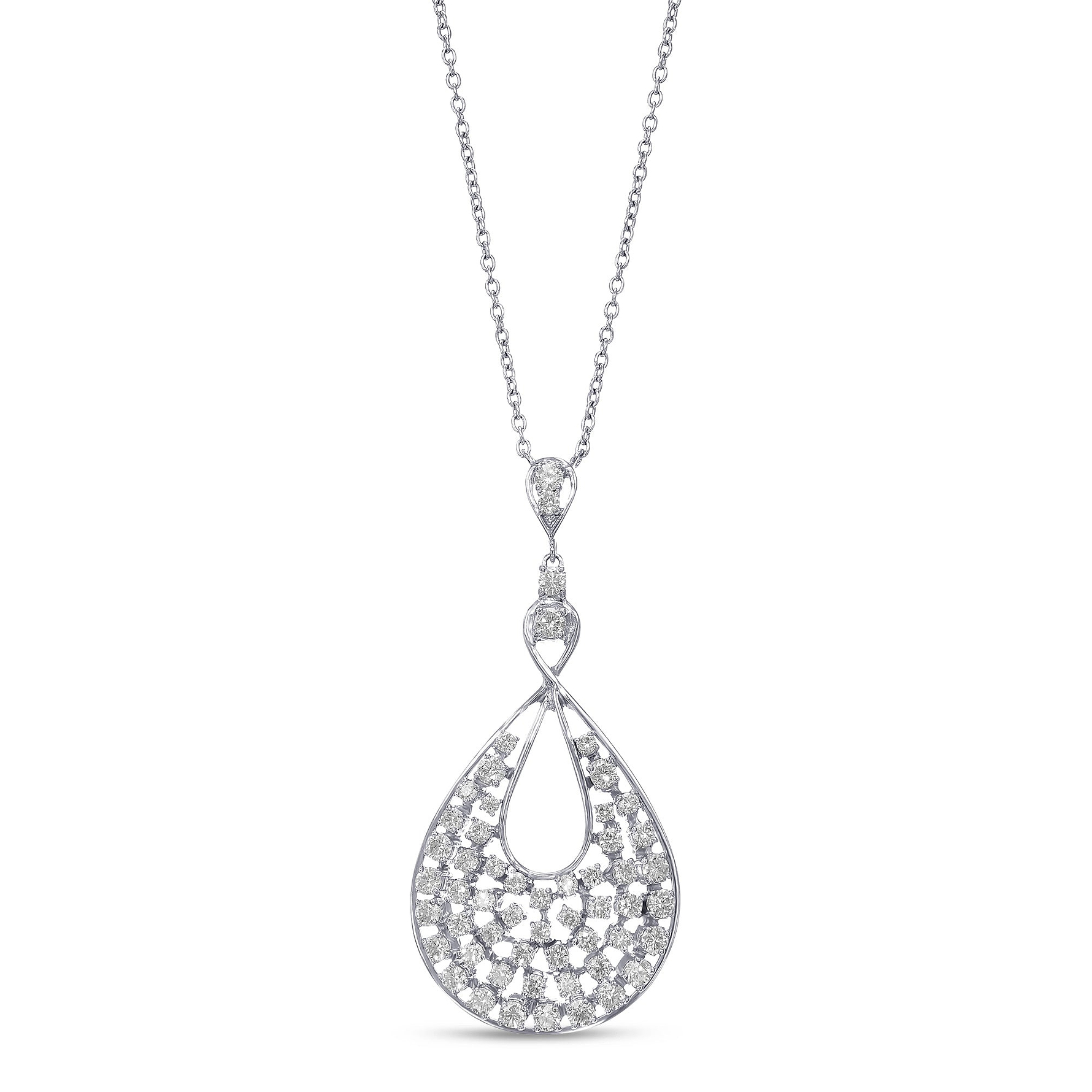 White Diamond Pave Couture Pendant