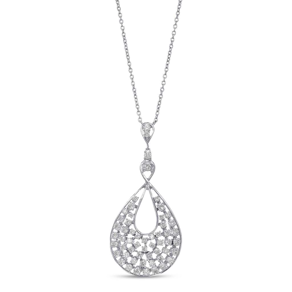 White Diamond Pave Couture Pendant