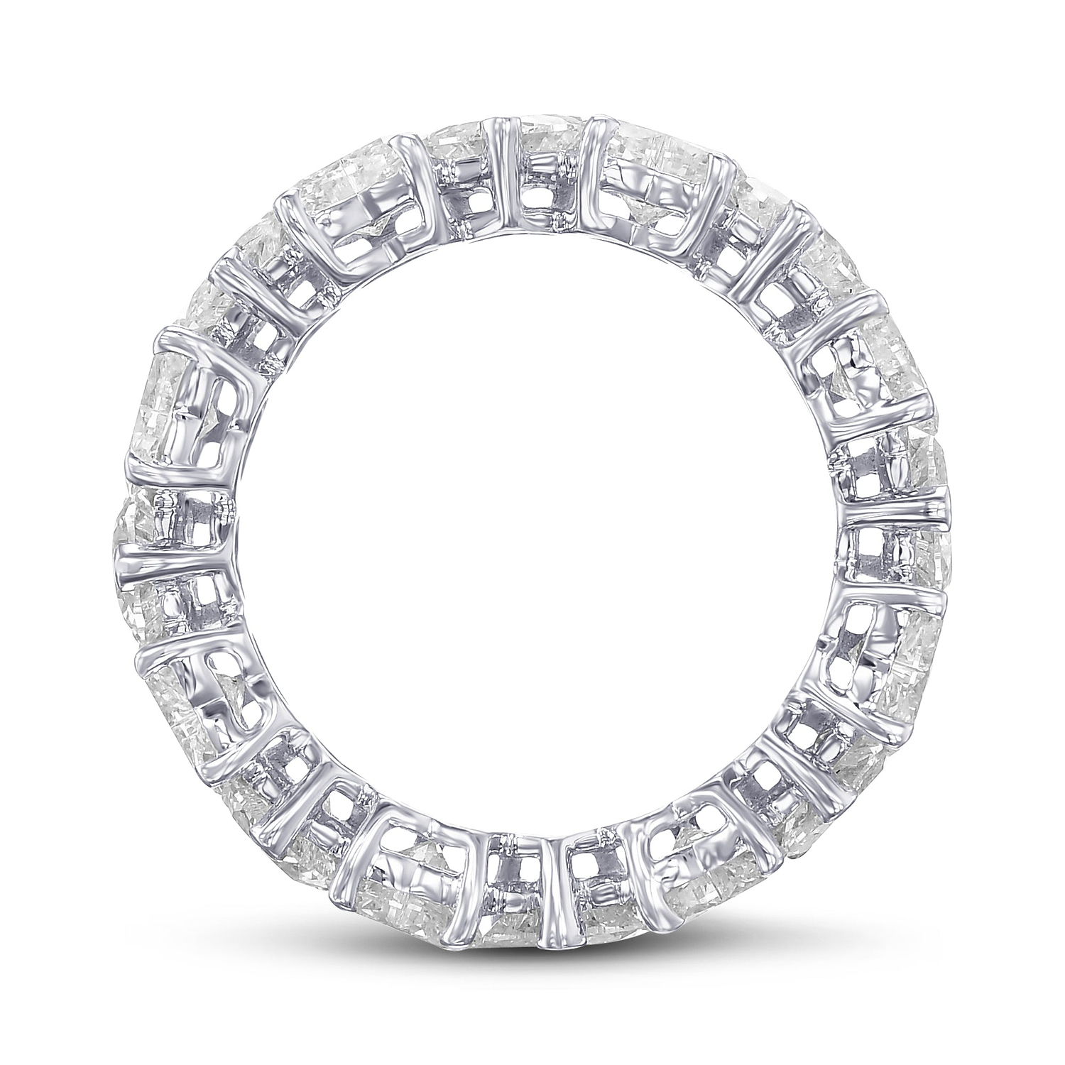 Colorless Heart Shape Full Eternity Ring - 2