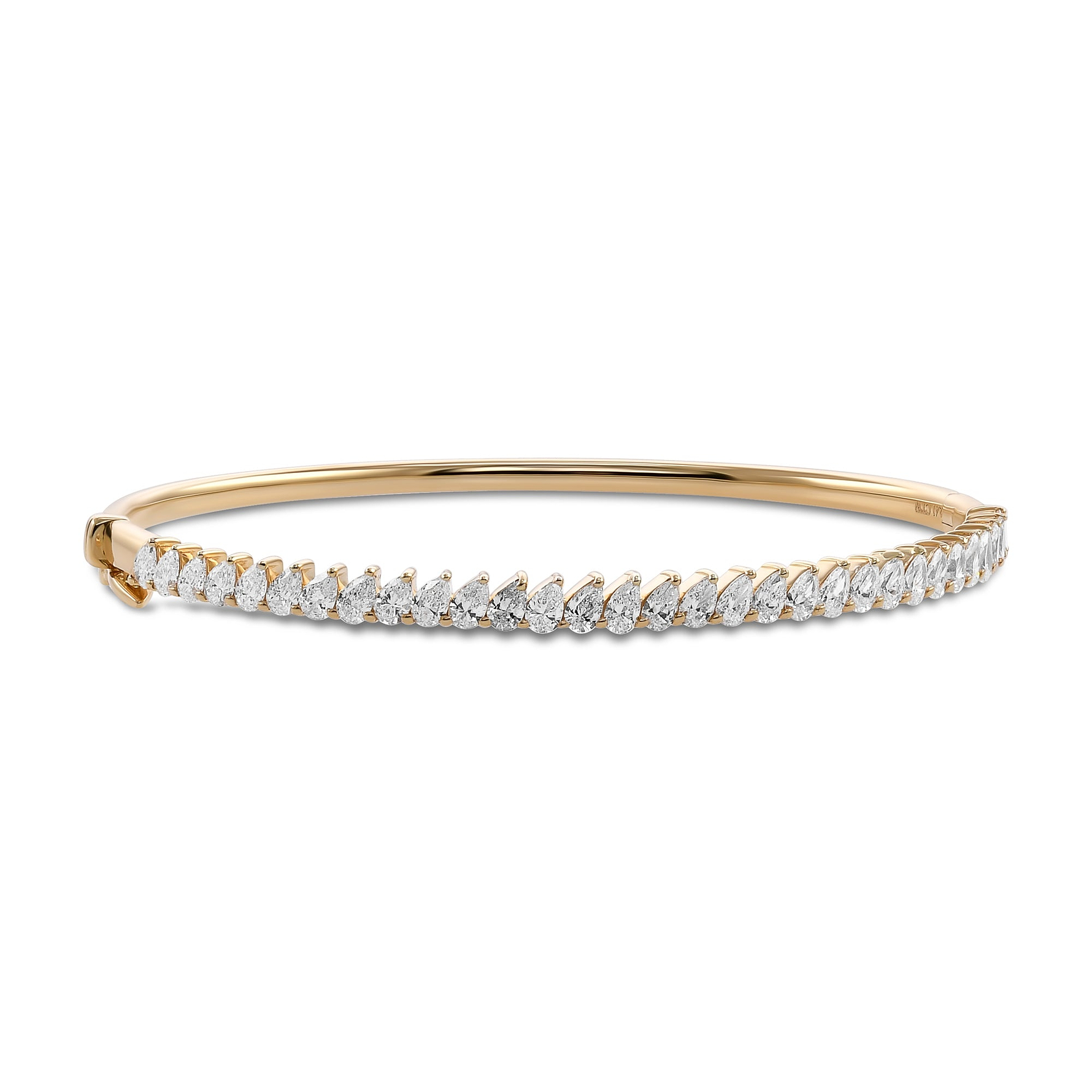 Pear Diamond and Gold Bangle