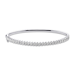 Pear Shape Diamond and Platinum Bangle