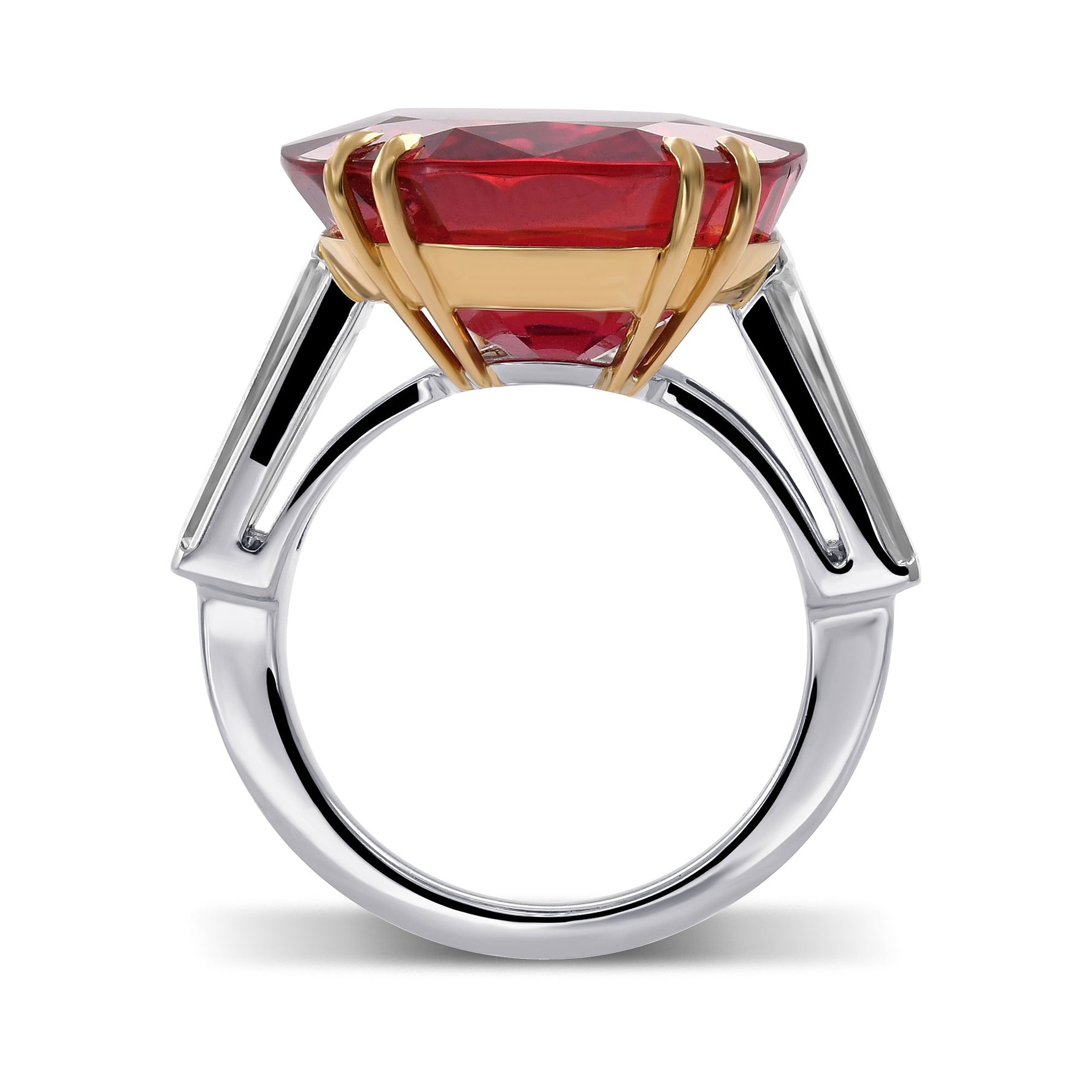 Extraordinary Oval Thai Ruby Three-stone Ring GIA - 2