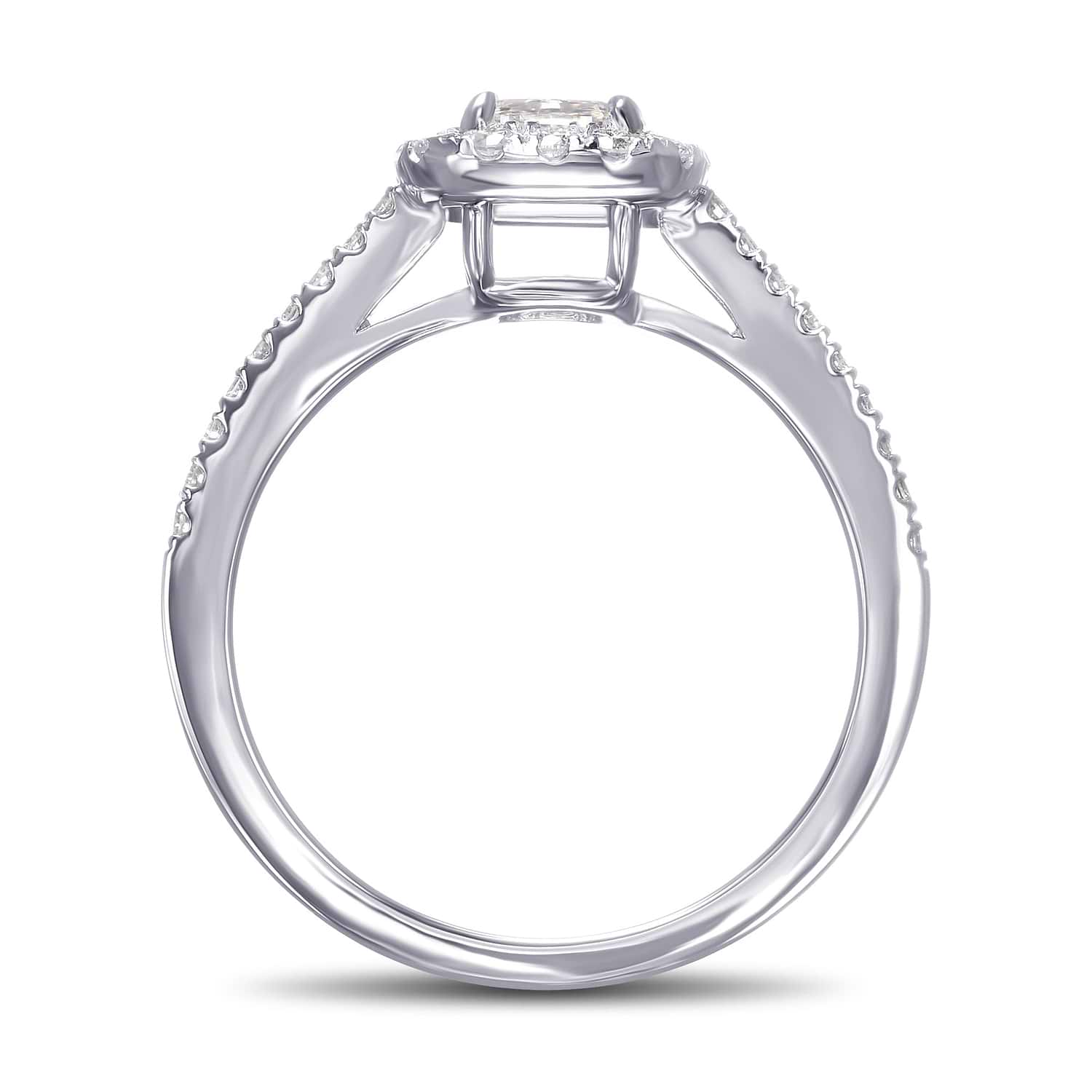 Cushion Diamond Halo Ring GIA - 2