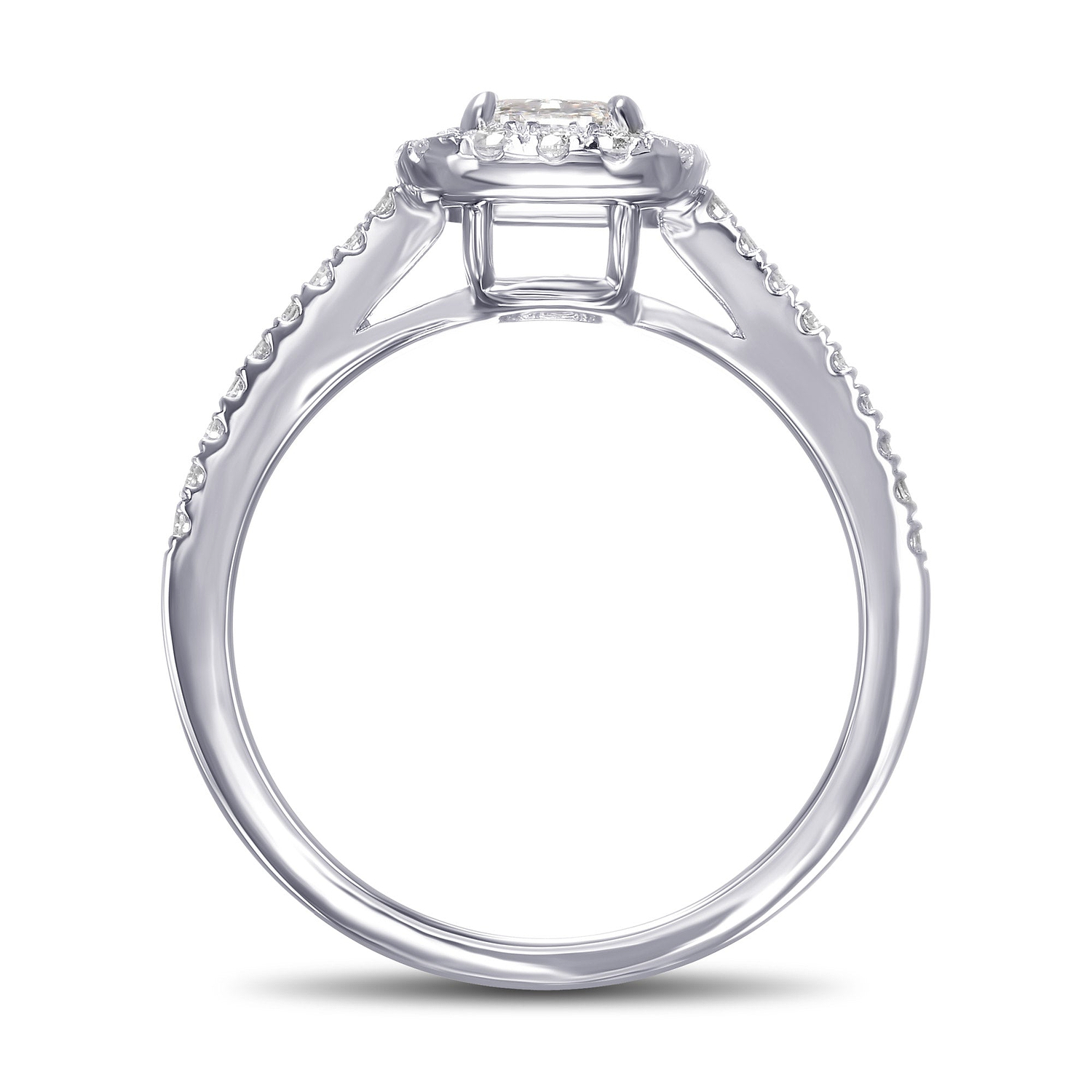 Cushion Diamond Halo Ring GIA - 2