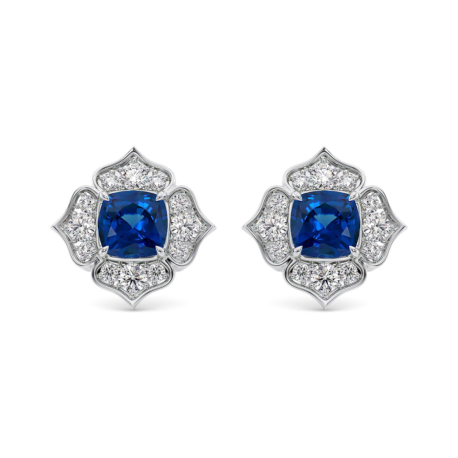 Sapphire Serenity Bloom Earrings