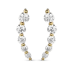 Colorless Round Brilliant Diamond Earrings