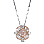 Extraordinary Fancy Light Pink Radiant Diamond Pendant
