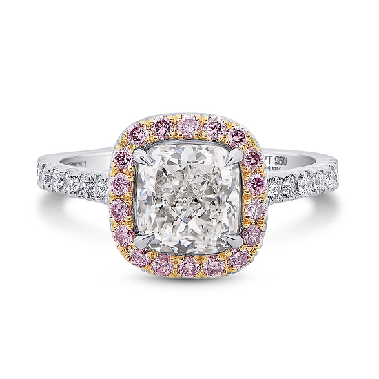 Halo Ring Setting with Fancy Pink Diamonds