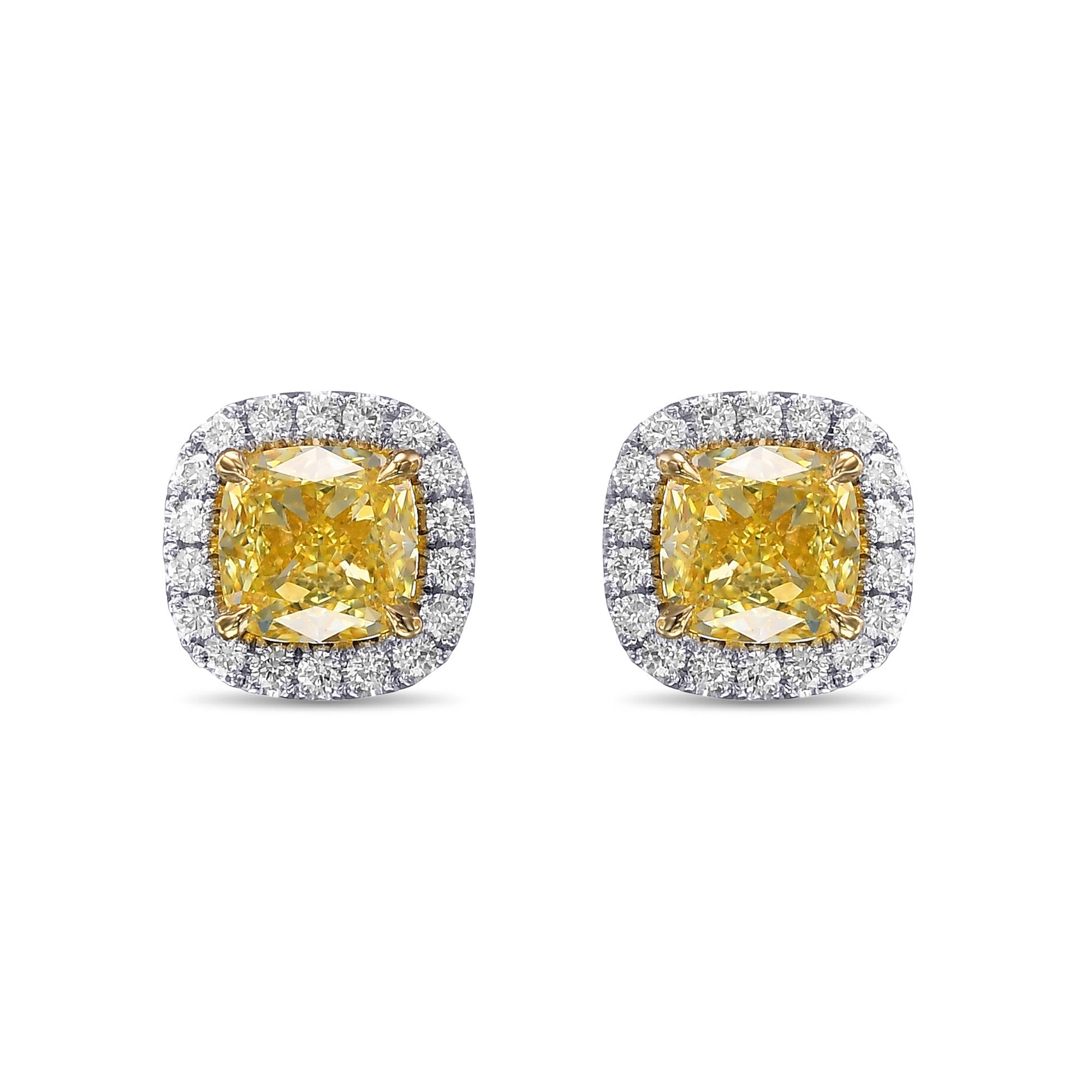Open Pave Halo Earring Settings