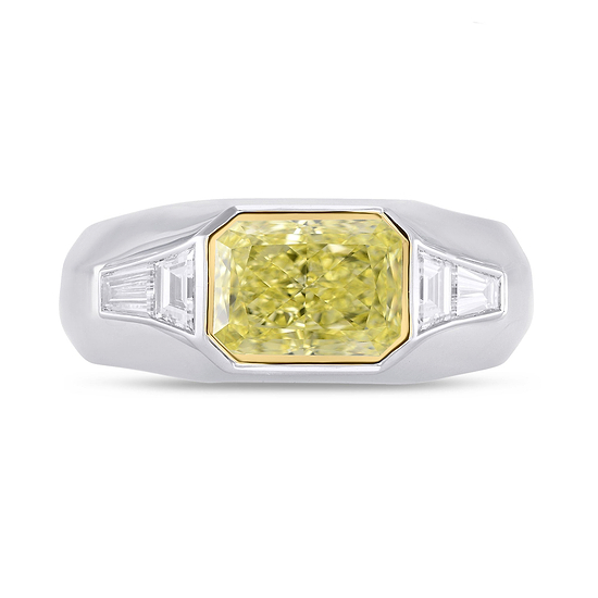 Mens Diamond Ring Setting with Stepcuts & Tapers