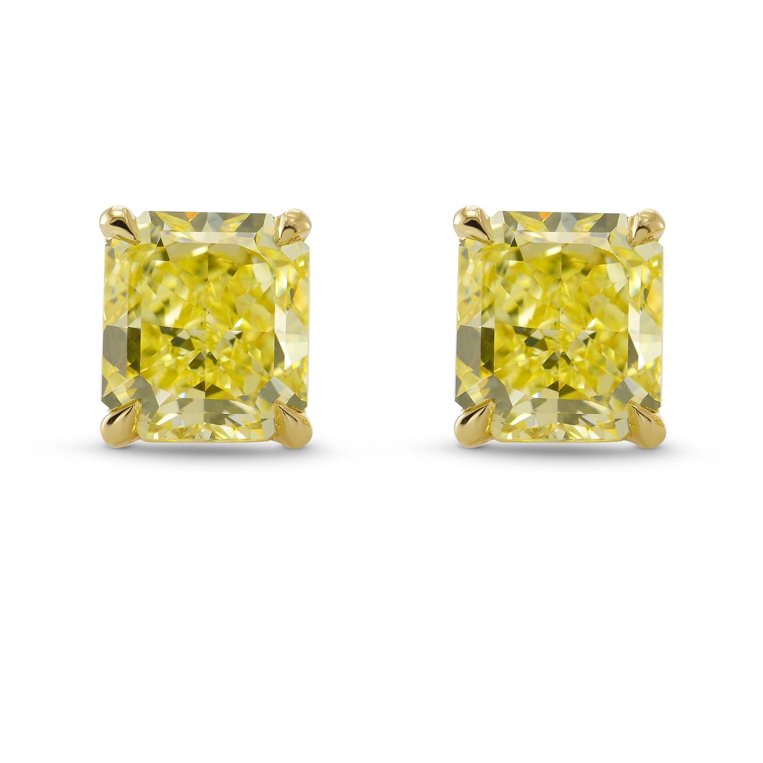 Custom Four Prong Basket Stud Earrings