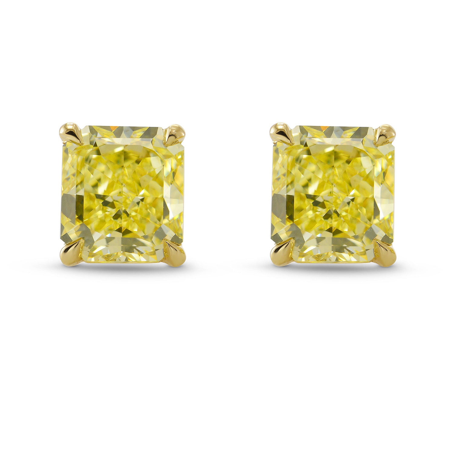Custom Four Prong Basket Stud Earrings