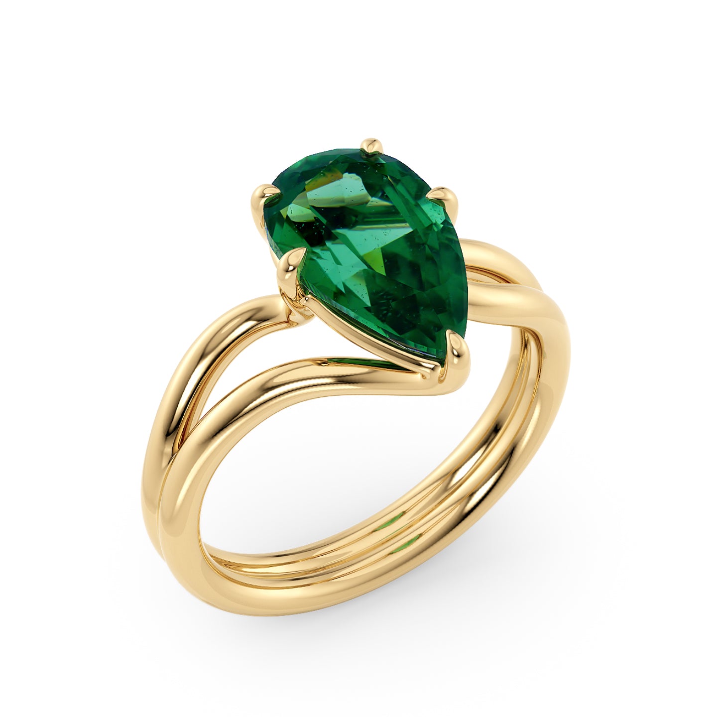 Crossover Split Shank Solitaire Ring Setting - 3