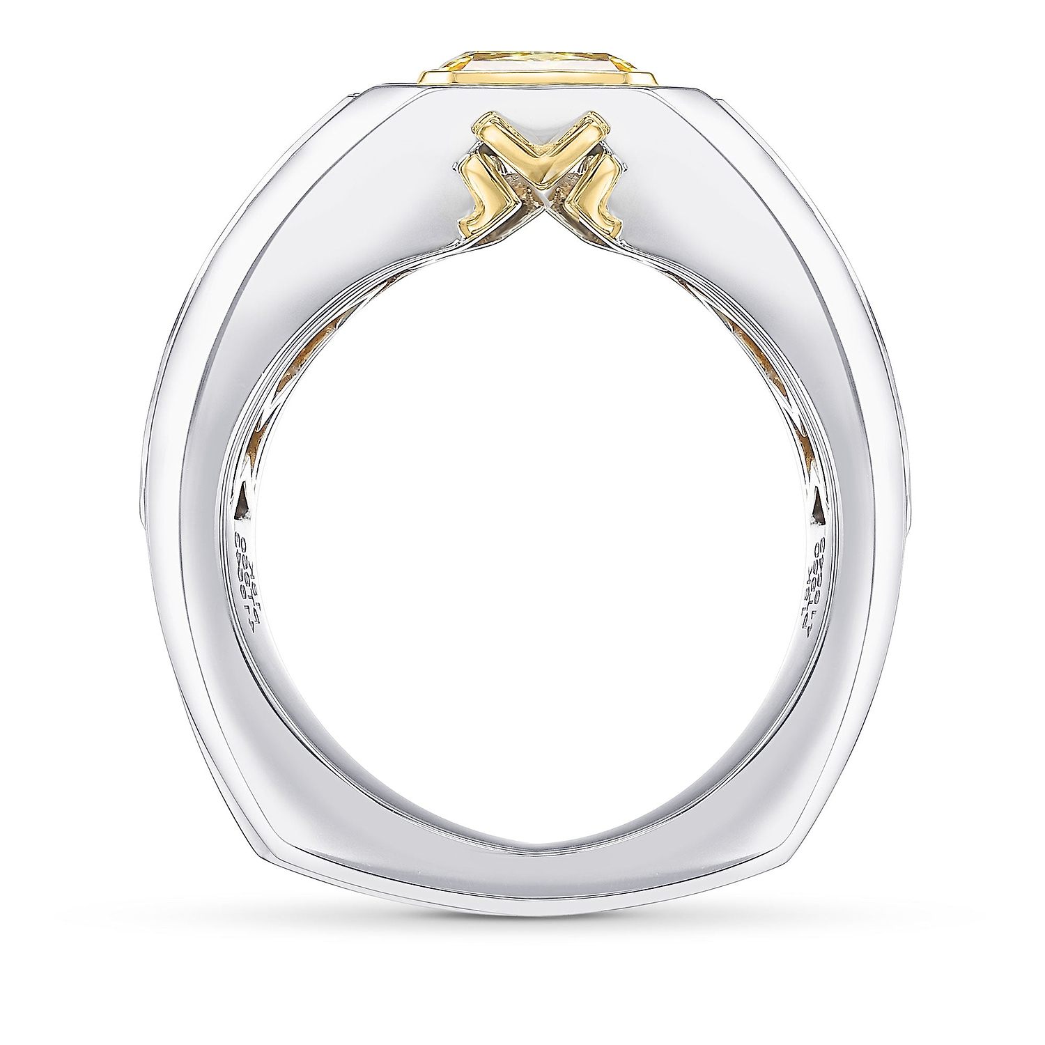 Fancy Yellow Radiant Diamond Men's Ring