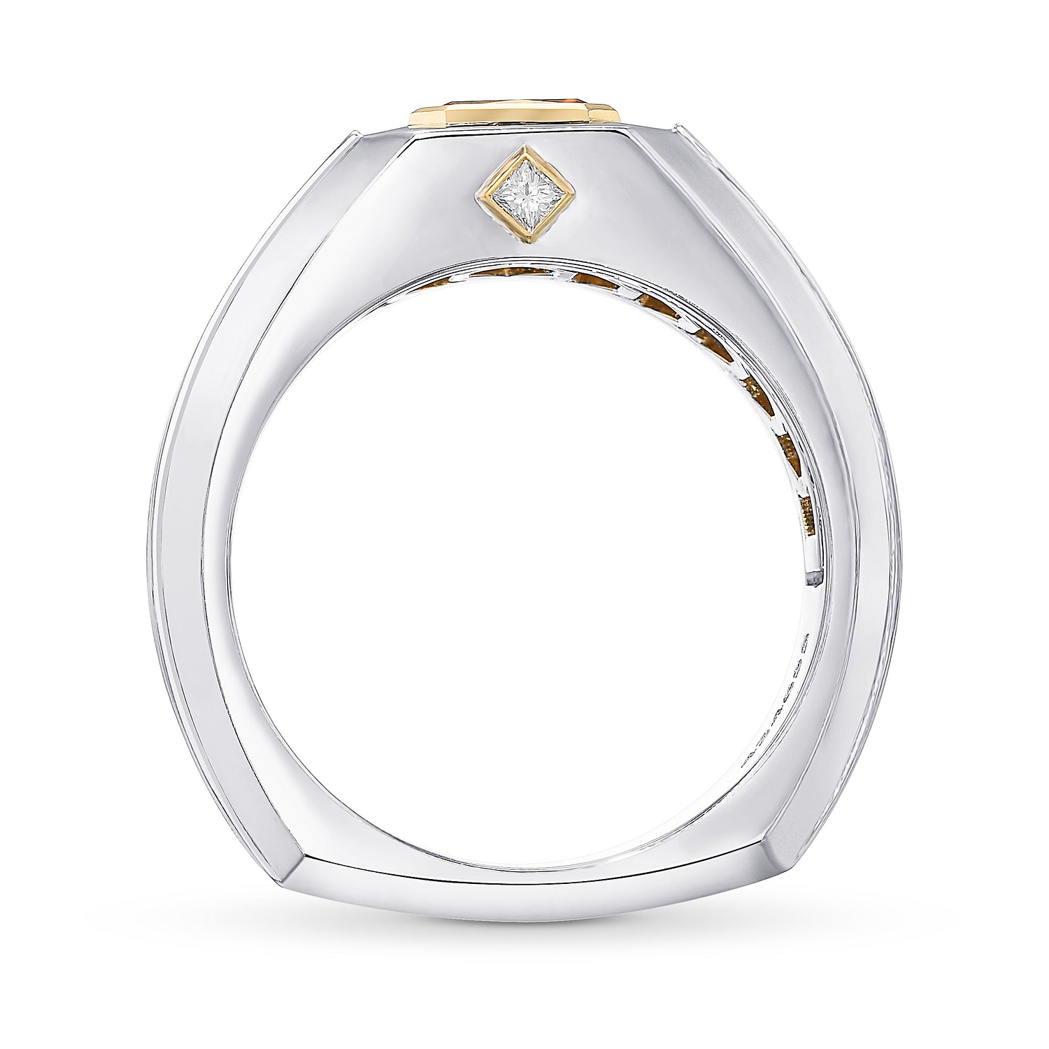 Fancy Deep Brownish Yellowish Orange Diamond Men's Ring