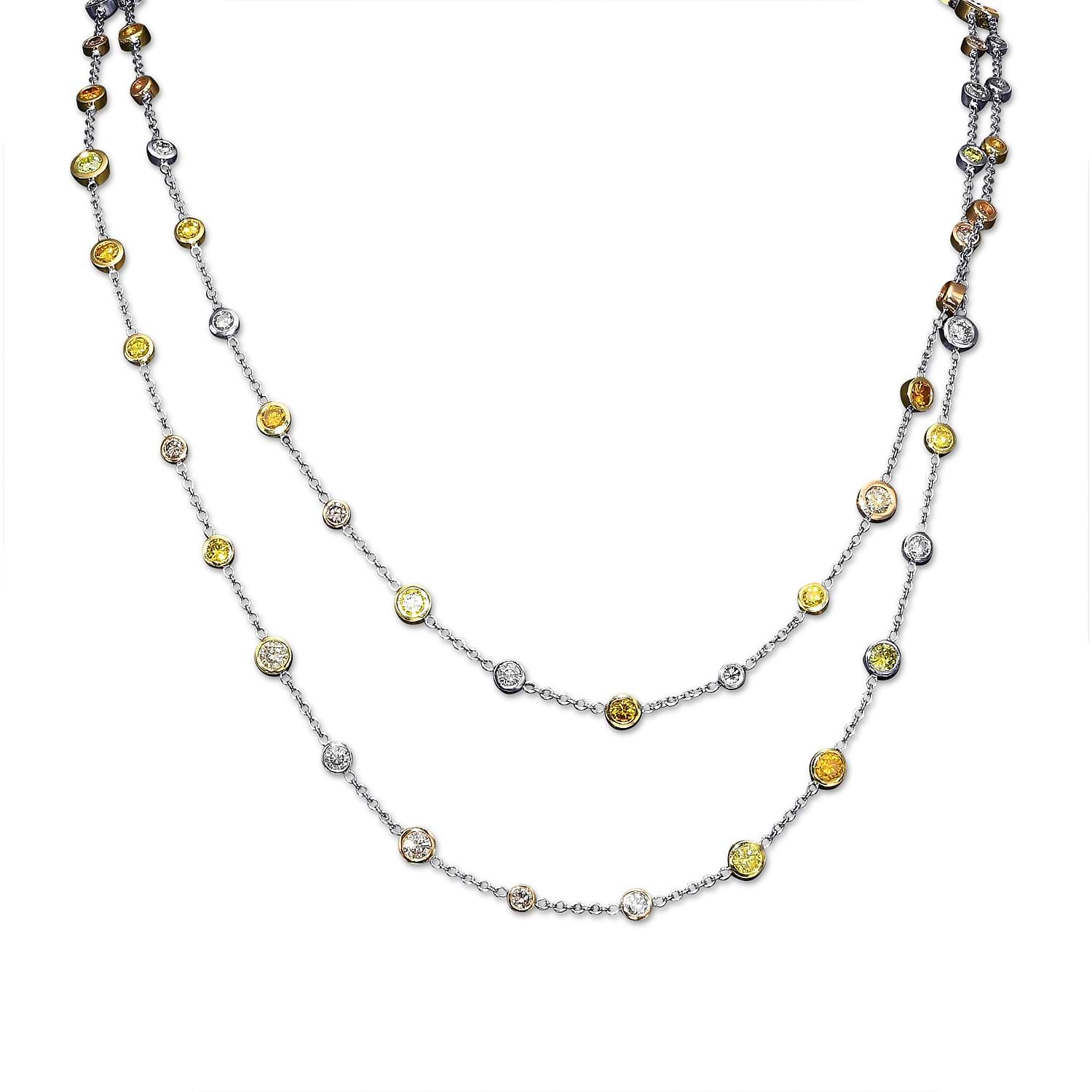Mix Color Brilliants Diamond Necklace