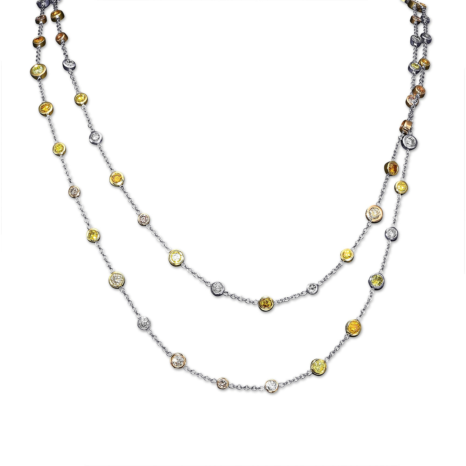 Mix Color Brilliants Diamond Necklace