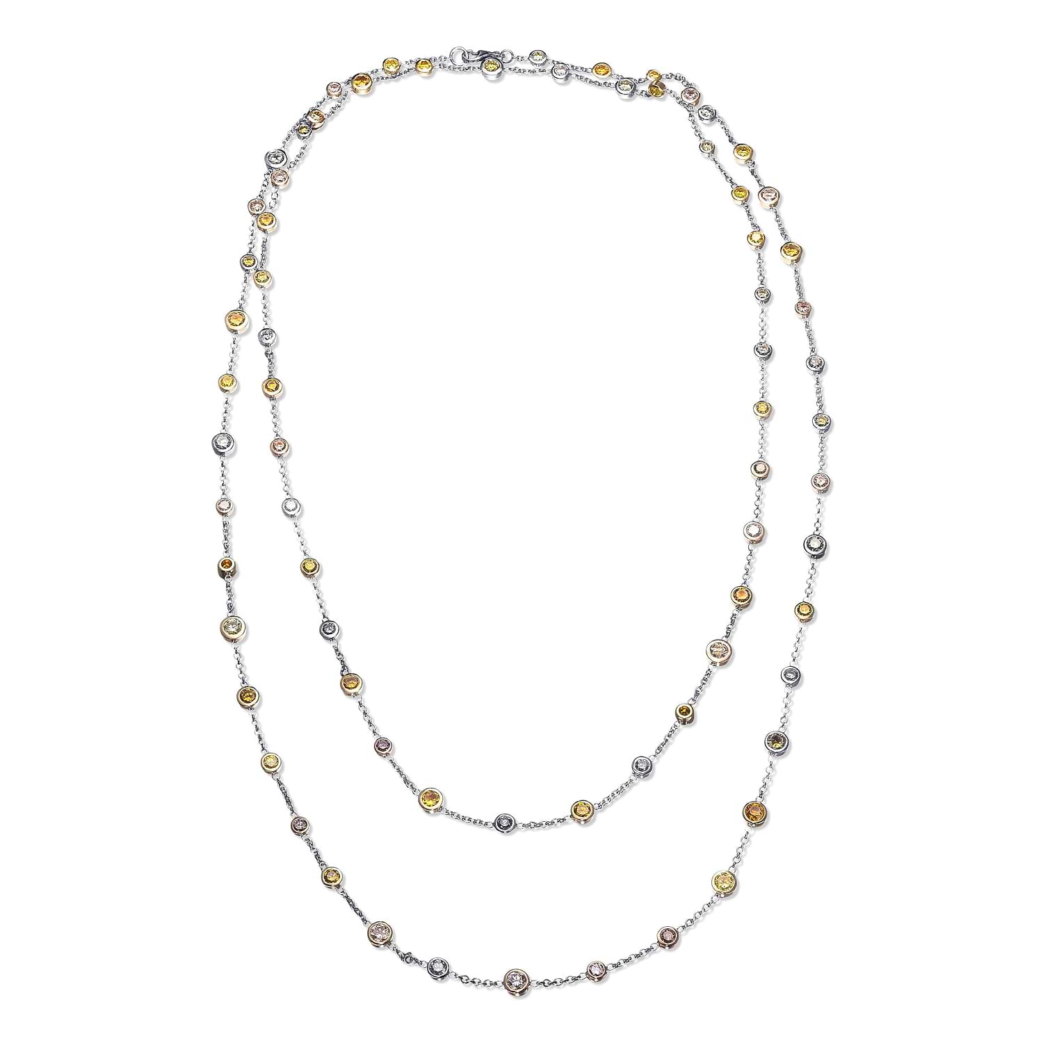 Mix Color Brilliants Diamond Necklace