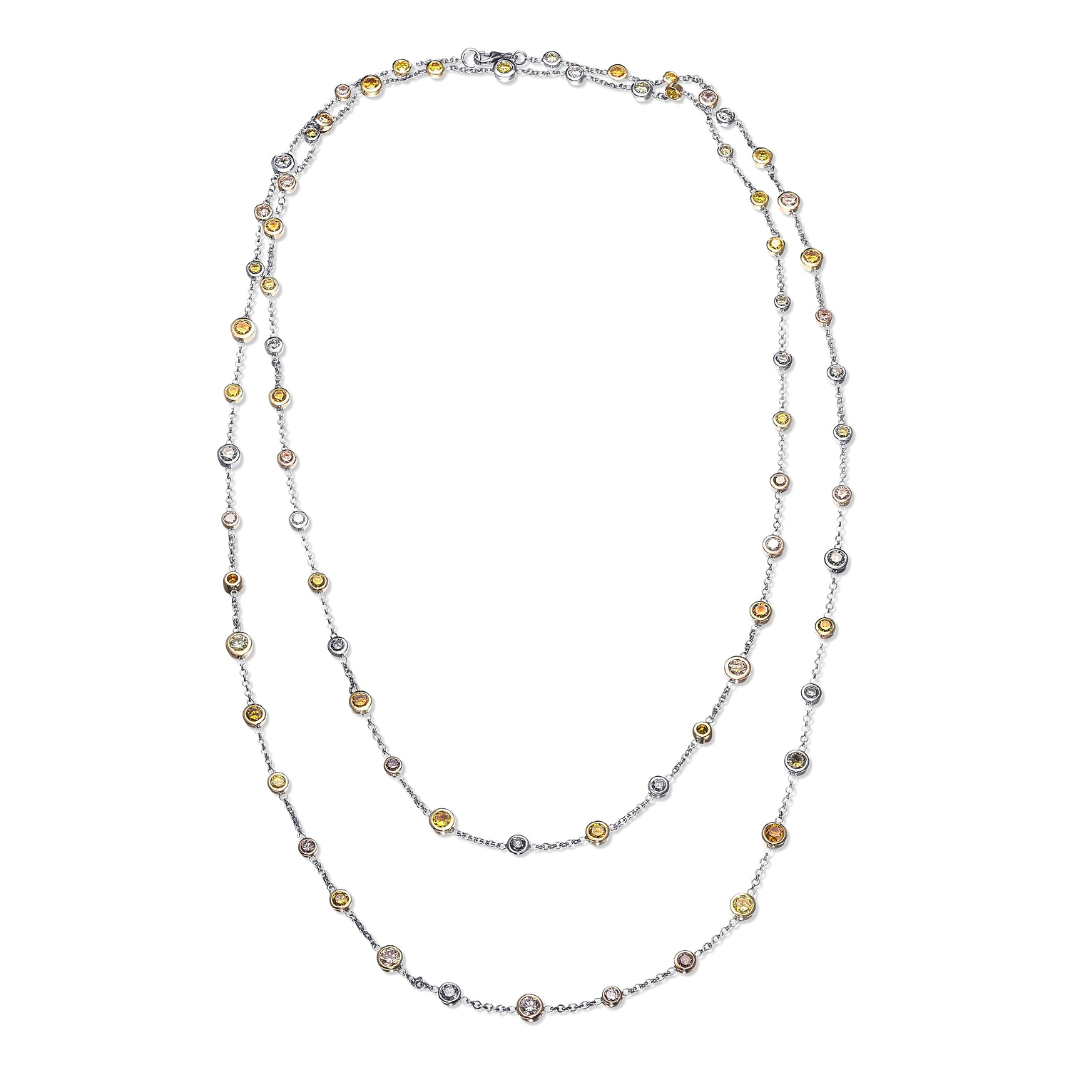 Mix Color Brilliants Diamond Necklace
