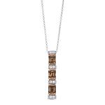 Fancy Brown Emerald Diamond Drop Pendant