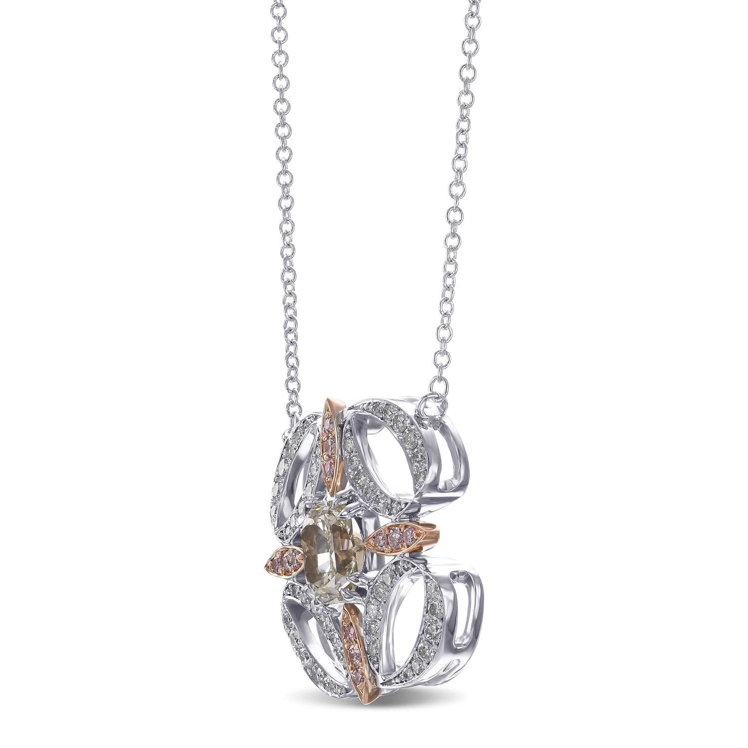 Fancy Light Yellowish Green Radiant Couture Pendant