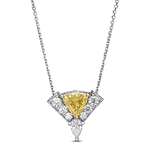 Fancy Intense Yellow Triangle Diamond Pendant