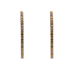 Multicolor Round Brilliant Diamond Hoop Earrings