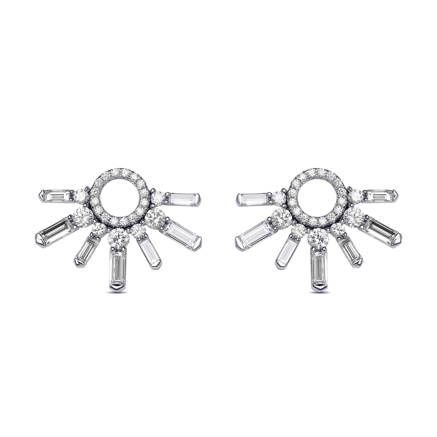 Extraordinary White Diamond Stud Earrings