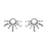 Extraordinary White Diamond Stud Earrings
