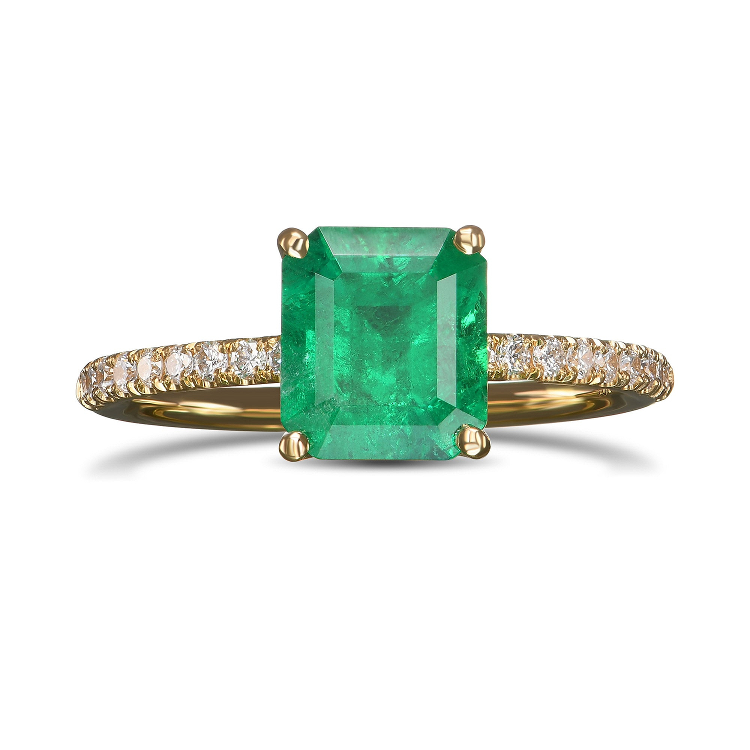 Yellow Side Stones Ring