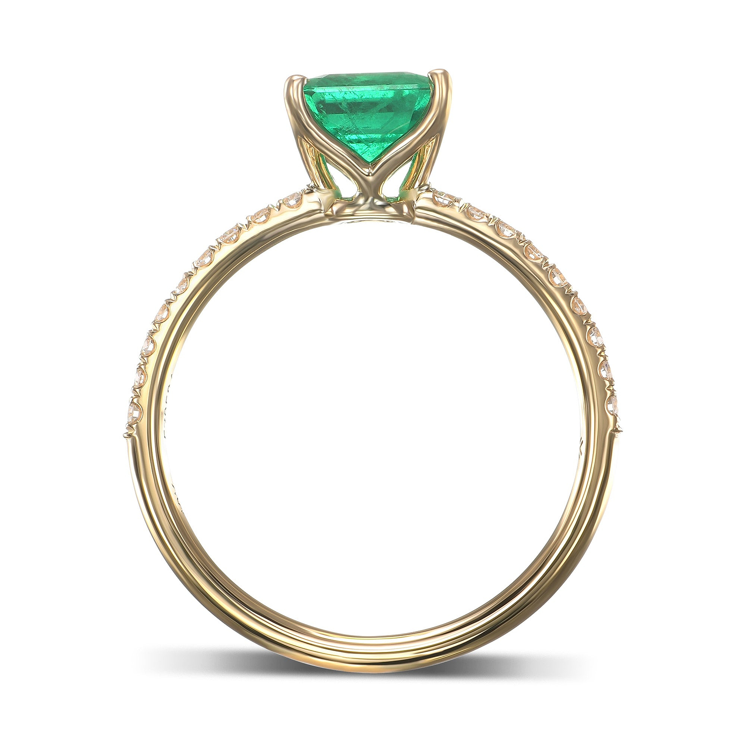 Yellow Side Stones Ring
