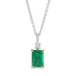 Emerald Drop Diamond Pendant