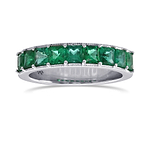 Emerald Princess Band Ring