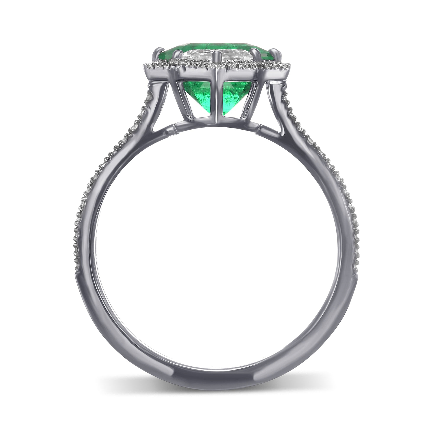 Muzo Emerald and Diamond Couture Ring