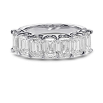Emerald-cut Seven-stone Diamond Ring
